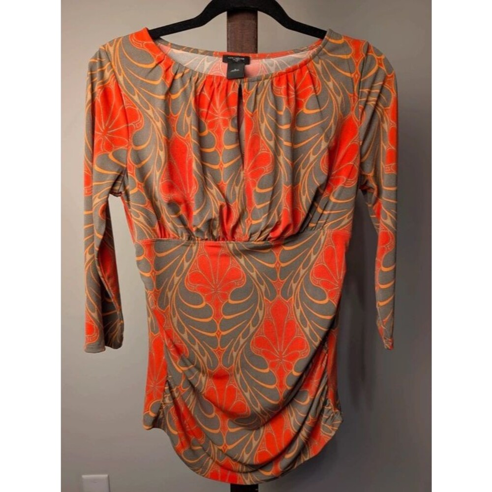 Ann Taylor NWT Abstract Floral Surplice Blouse M - Picture 8 of 8